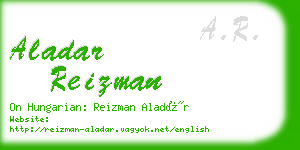 aladar reizman business card